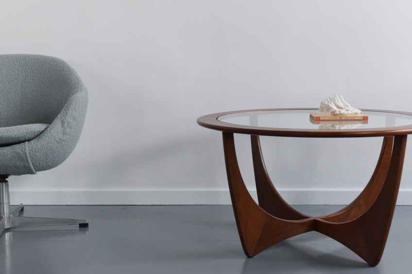 G Plan Teak Coffee Table With Glass Insert, Rectangular | V B