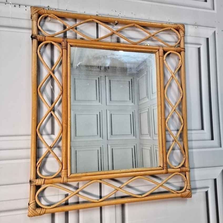 Vintage Rattan Mirrors - Curated Collection | Vinterior
