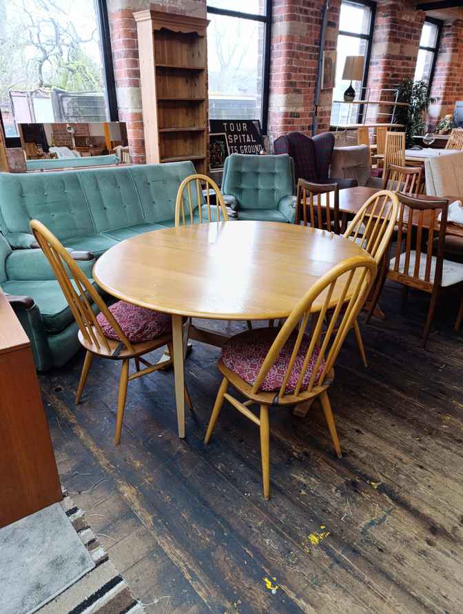 Ercol Windsor Drop Leaf Gate Leg Table In Solid Elm | Lucian