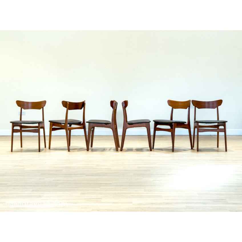 Set Of 6 Farstrup Teak Dining Chairs, Danish Mid Century Chairs