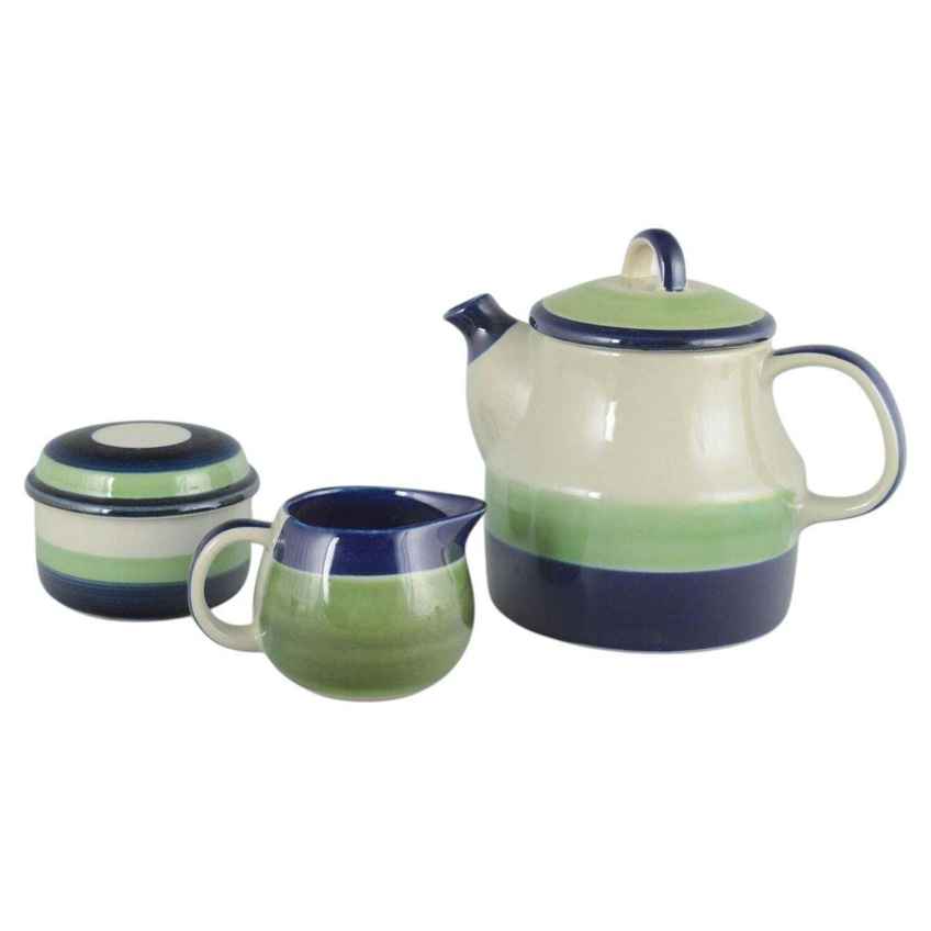 Complete 1960s J&G Meakin Impact Coffee Set: Coffee Pot, 6 Cups