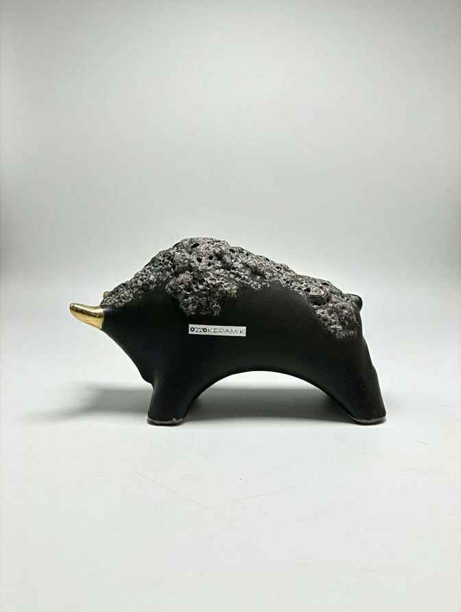 Otto Keramik Ceramic Buffalo West German Pottery Fat Lava | Otto