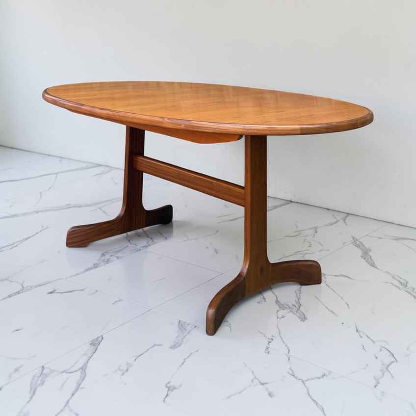 Round Extending Teak Dining Table By G Plan From 1960's Mid