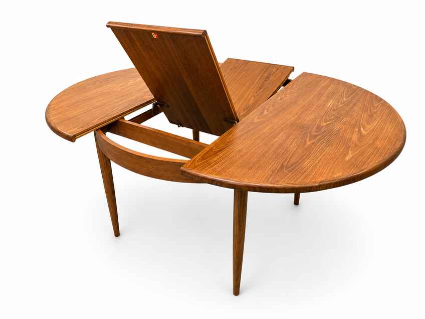 Round Extending Teak Dining Table By G Plan From 1960's Mid