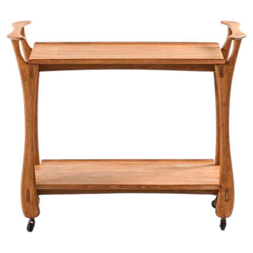Mid Century Dansk Jens Quistgaard Danish 2 Tier Round Trolley Lazy