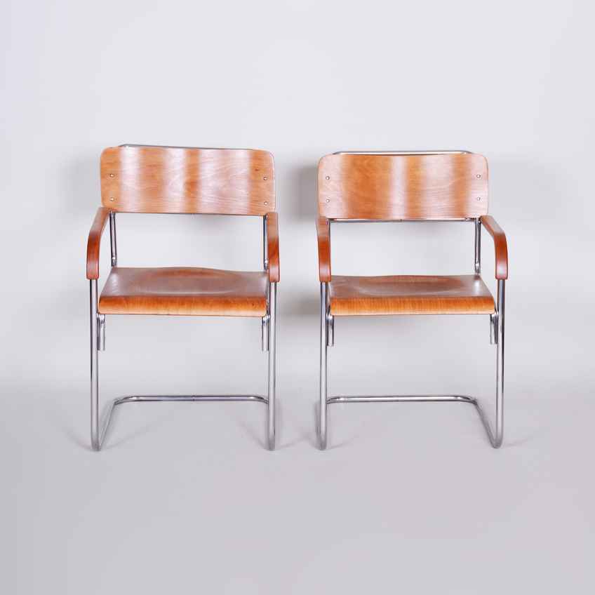 1930's Pair Of Mucke Melder Original Armchairs – Fully Restored