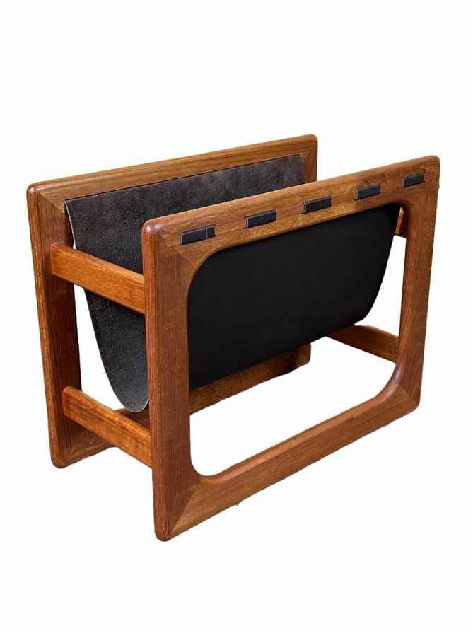 Teak Magazine Rack By Aksel Kjersgaard For Salin Mobler | Aksel