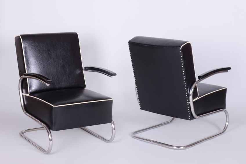 1930's Pair Of Mucke Melder Original Armchairs – Fully Restored