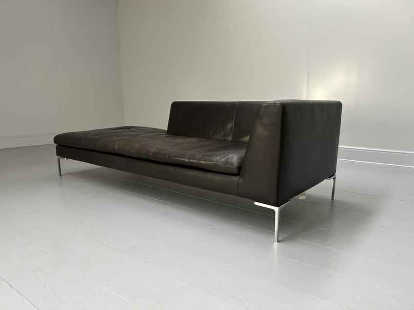 B&B Italia Maxalto Apta L Shape Sofa In Brown “Gamma” Leather