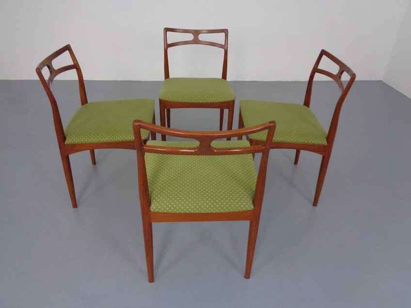 Johannes Andersen Dining chair ③ Set Four Mid Century Johannes Andersen Dining Chairs | Johannes