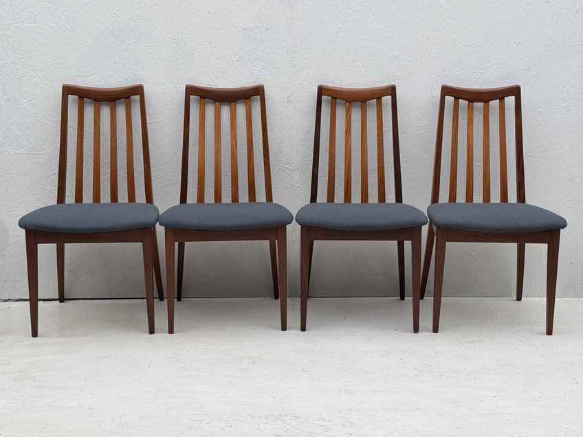 Vintage Teak & Leather Dining Chairs By Leslie Dandy For G Plan