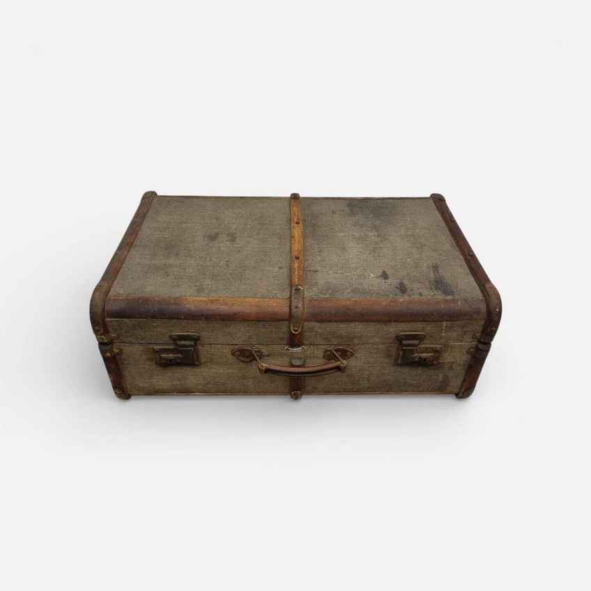 Gorgeous Antique Travel Trunk From The 1930s. Vintage Suitcase
