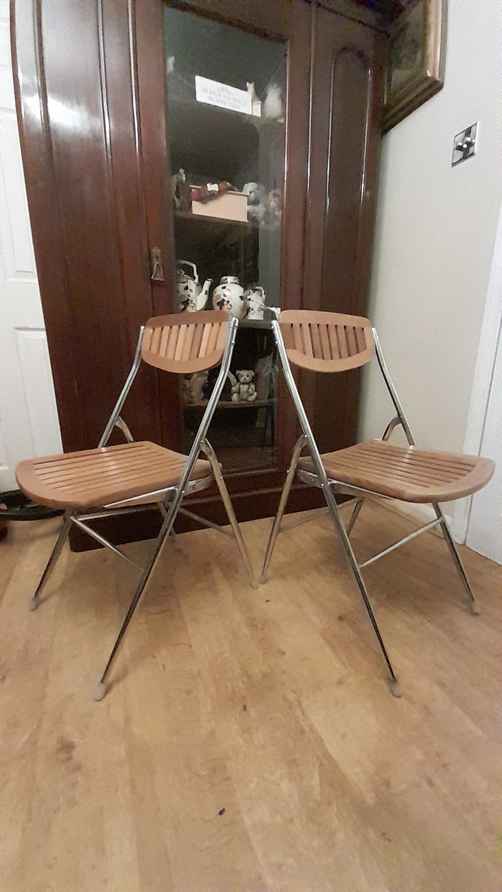 Retro Japanese Nychairx Folding Chairs (Each) | Takeshi Nii