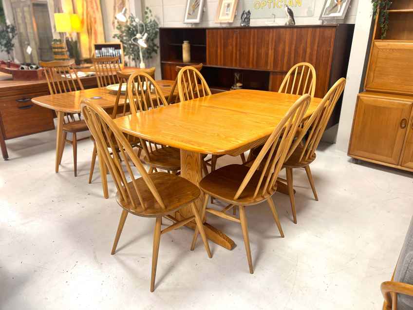 Ercol Old Colonial Extending Dining Table Model 705 7 Ft Elm