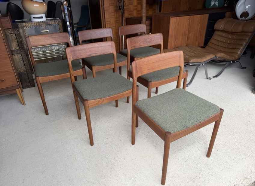 Mid Century Teak Dining Chairs By Johannes Nørgaard For Nørgaards