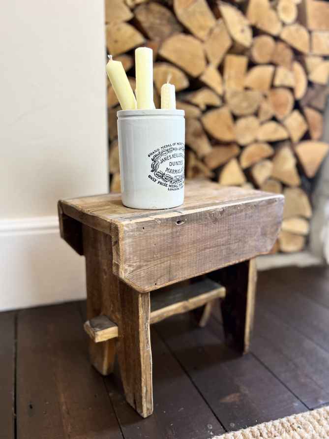 1940s Wooden Stool, Vintage | Vinterior
