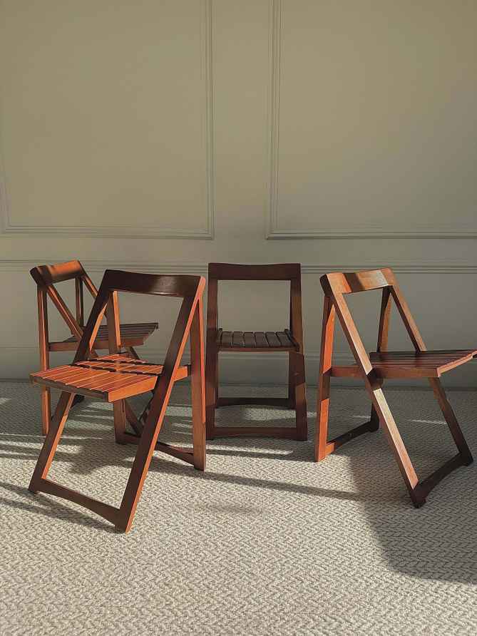 Vintage Trieste Folding Chairs By Aldo Jacober, Set Of 2 | Aldo